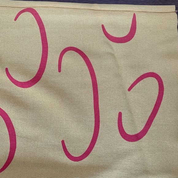 Gorgeous halter dress mustard colour with orange swirl  NWOT - Picture 5 of 7